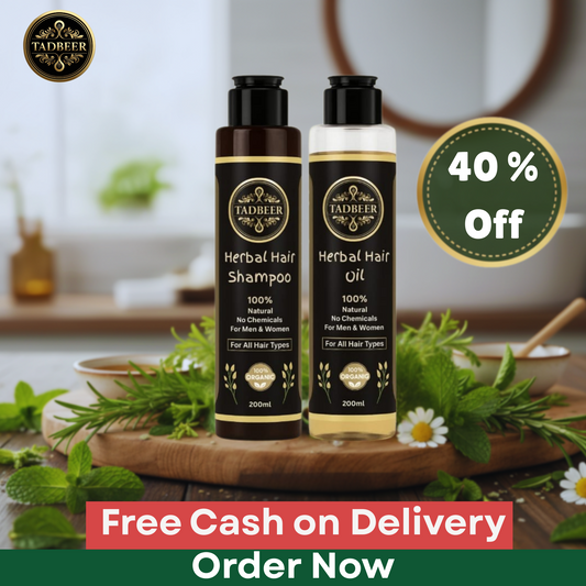 Pack of 2-Herbal Hair Oil + Herbal Shampoo (200 ml) 40% Off