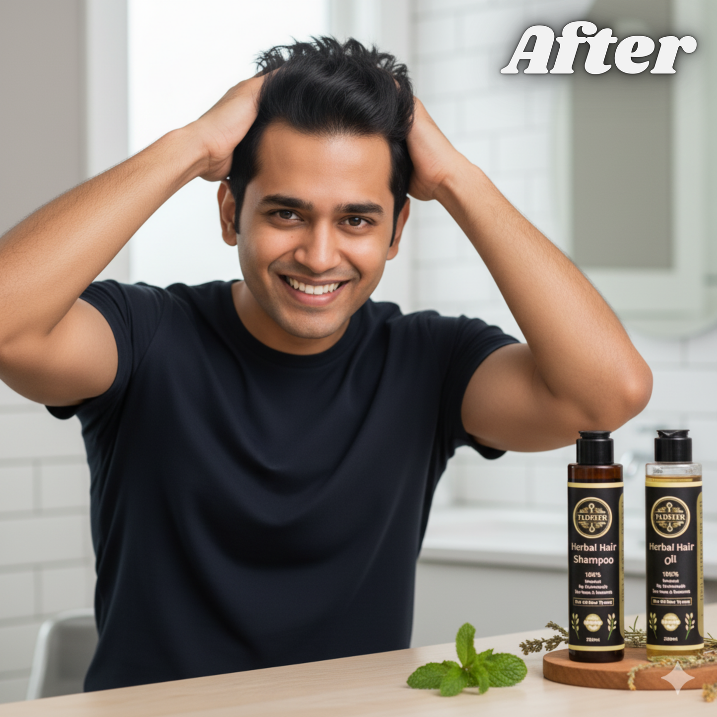 Pack of 2-Herbal Hair Oil + Herbal Shampoo (200 ml) 40% Off