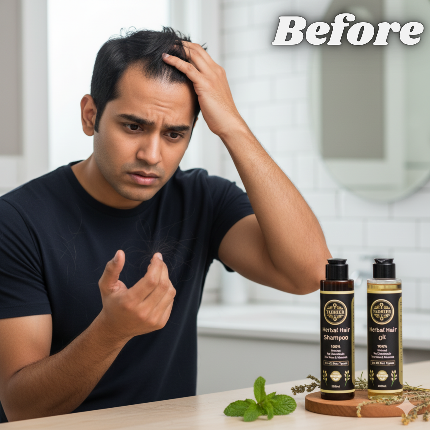 Pack of 2-Herbal Hair Oil + Herbal Shampoo (200 ml) 40% Off