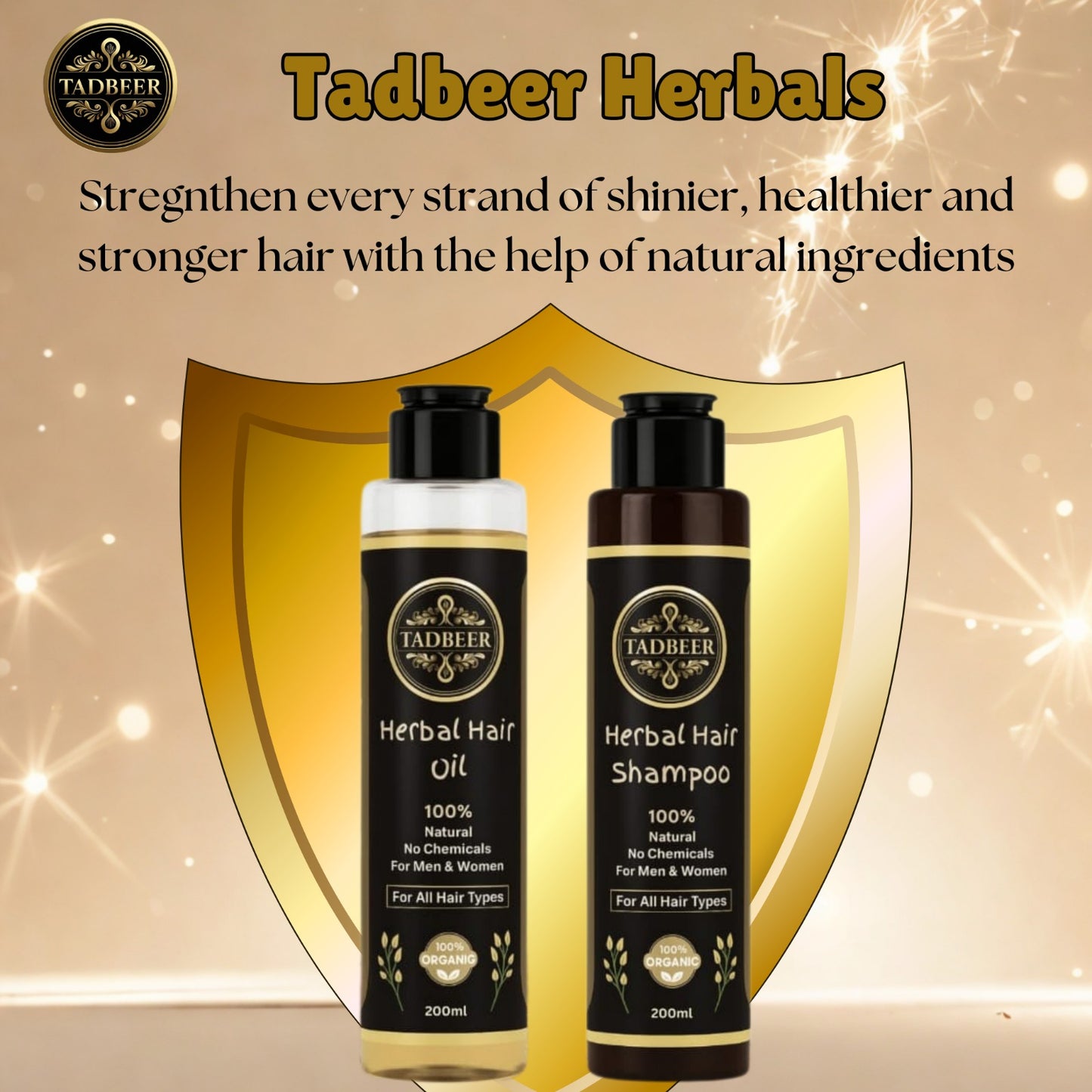 Pack of 2-Herbal Hair Oil + Herbal Shampoo (200 ml) 40% Off